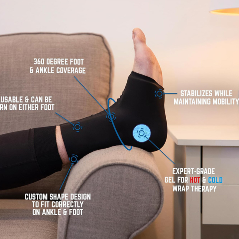 Elastic Hot Cold Therapy Gel Ankle Support