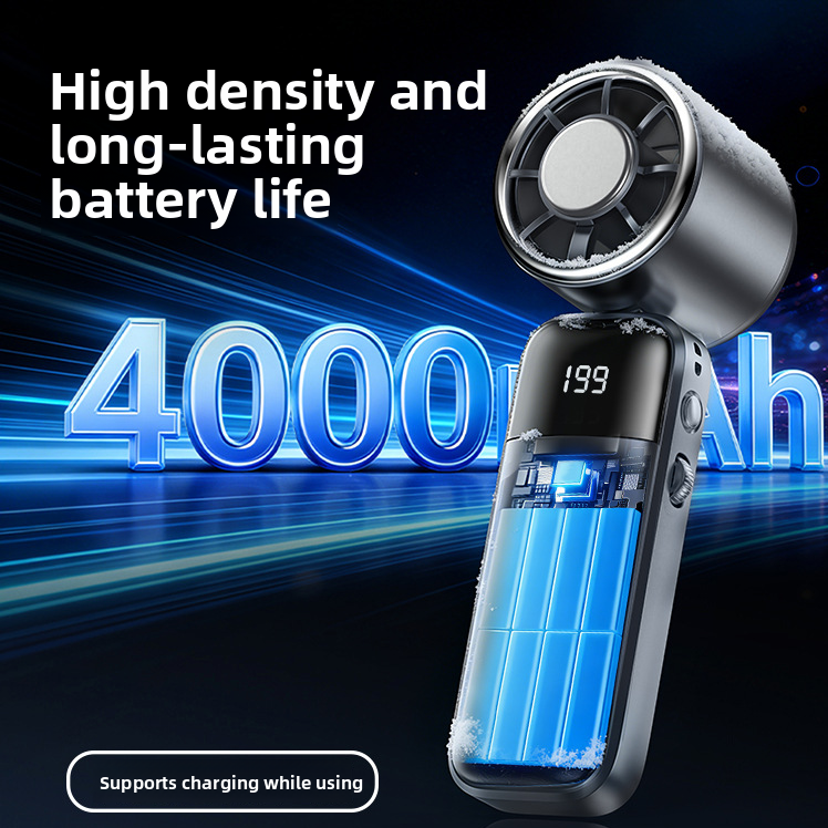 Handheld Semiconductor Cooling Fan with Digital Display