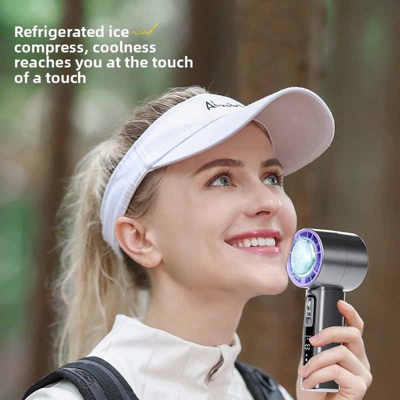 Portable Rechargeable Handheld Fan with Semiconductor Cooling