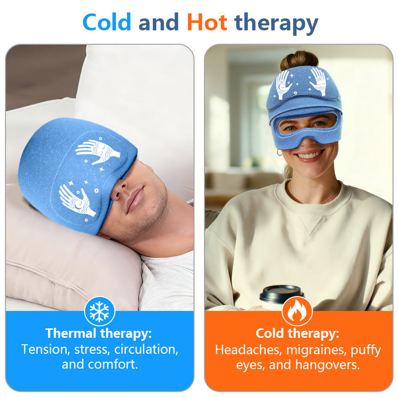 Reusable hot cold therapy eye mask
