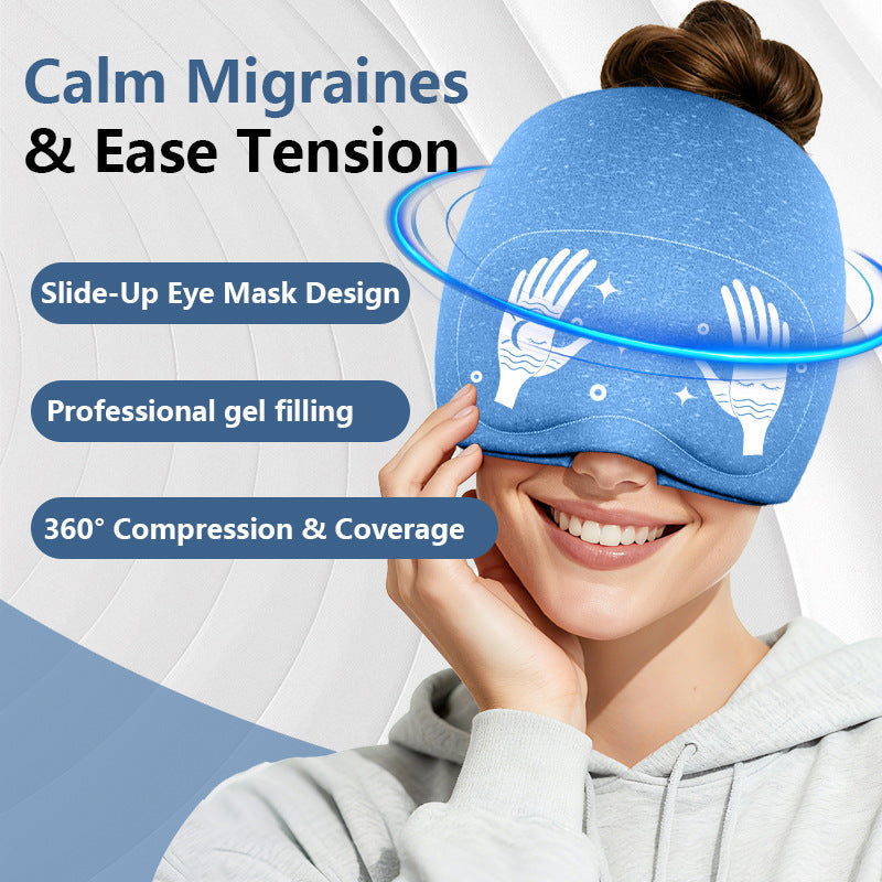 Reusable hot cold therapy eye mask